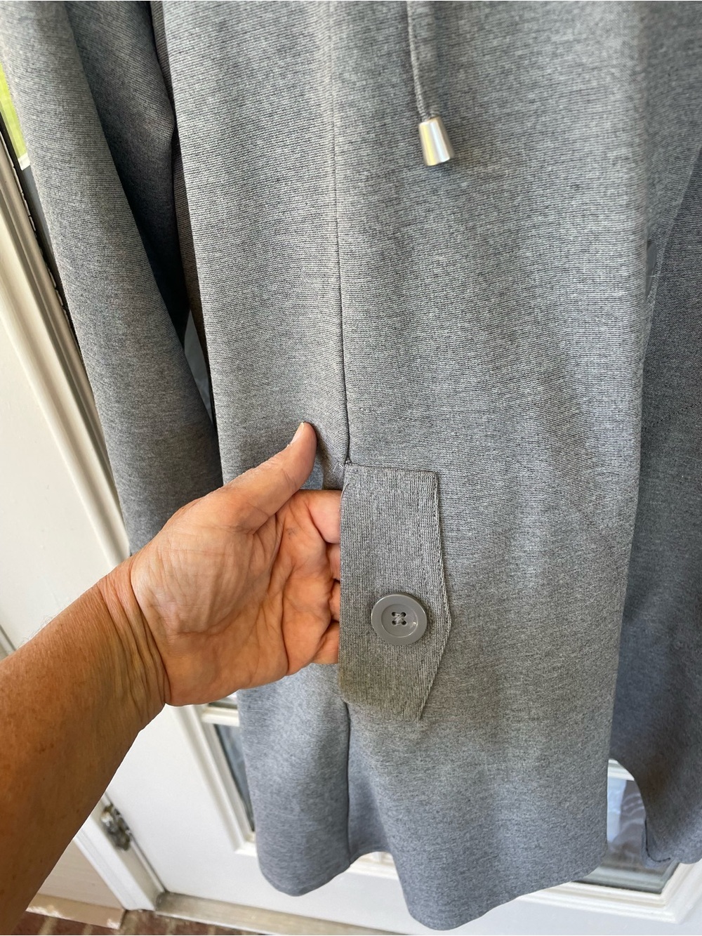 Christian Siriano New York Hooded Swing Coat Jacket Gray 2X Plus Size POCKETS - Picture 6 of 8